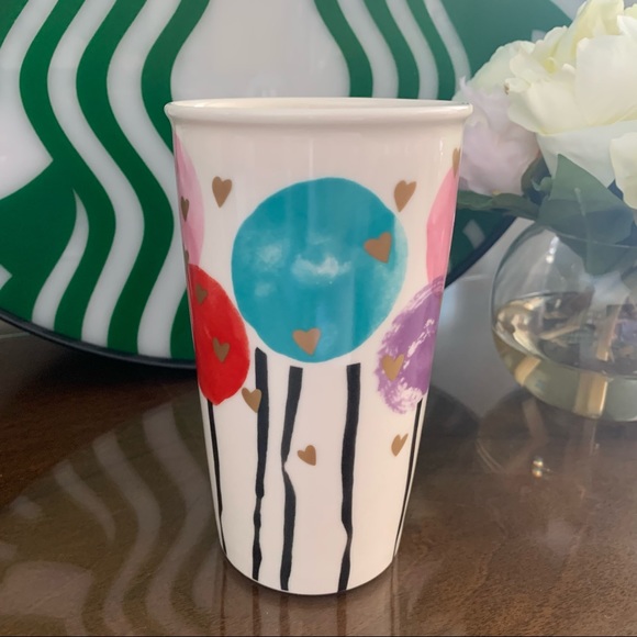 Starbucks Valentine’s Day Balloons Double Wall Traveler 12 Oz - Picture 2 of 5